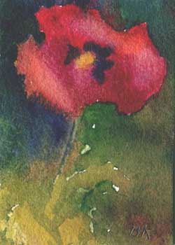 "Olga's Poppy" by Barbara Kettner, Viola WI - Watercolor
